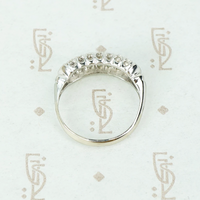 fancy wide white gold diamond band vintage