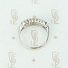 fancy wide white gold diamond band vintage