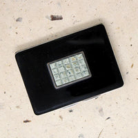 Chic French Art Deco Silver Enamel & Celluloid Compact