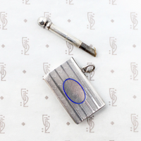 Edwardian Tinderbox Fob with Blue Enamel