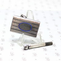 Edwardian Tinderbox Fob with Blue Enamel