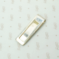 1970s Silver Money Clip with Diagonal Stripes