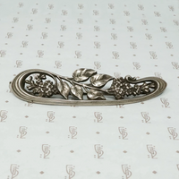 Large French Art Nouveau Silver Barrette