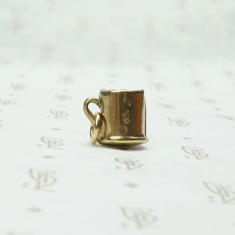 Mini Mug Charm in Gold
