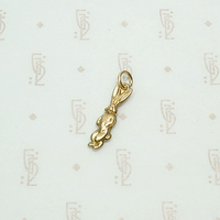 Whimsical English Gold Rabbit Charm