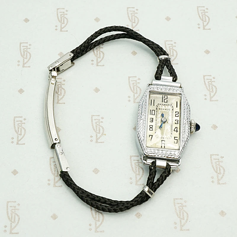 Wonderful White Gold Art Deco Benrus Watch