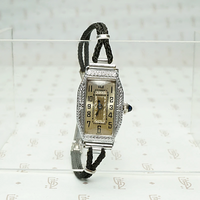 Wonderful White Gold Art Deco Benrus Watch. Detailed view.