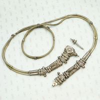 Antique Indian Woven Silver Belt