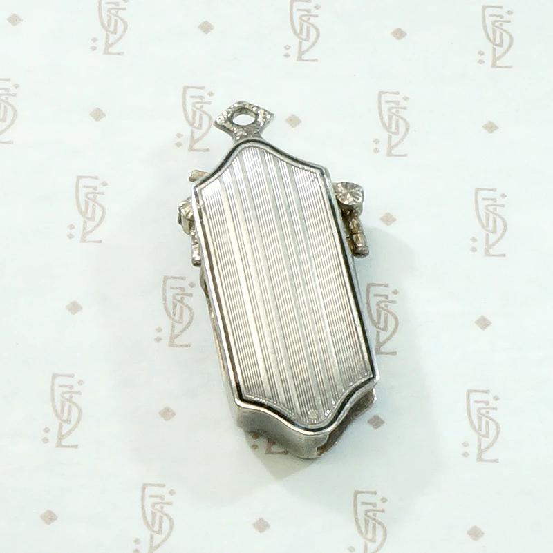 Folding Lorgnette Pendant in Engraved Sterling Case