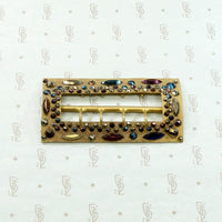 Parti Colored Cut Steel Victorian Belt Buckle