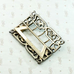 Darkly Romantic French Silver & Paste Buckle