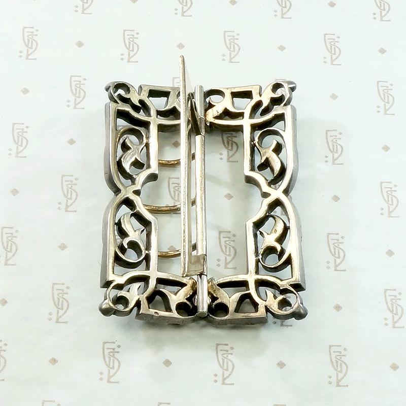 Darkly Romantic French Silver & Paste Buckle