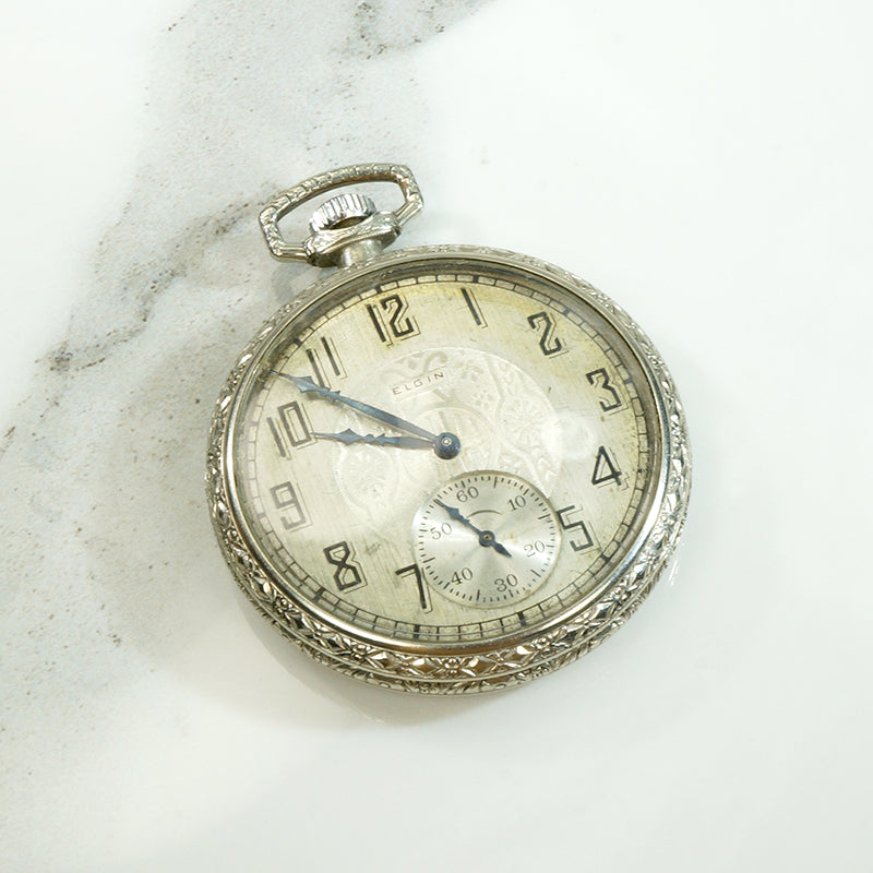 Handsome Deco Styled Elgin Pocket Watch