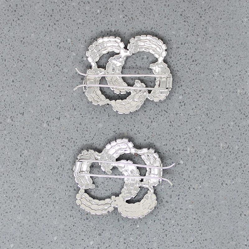 Set of Sparkling Stylized Flower Barrettes