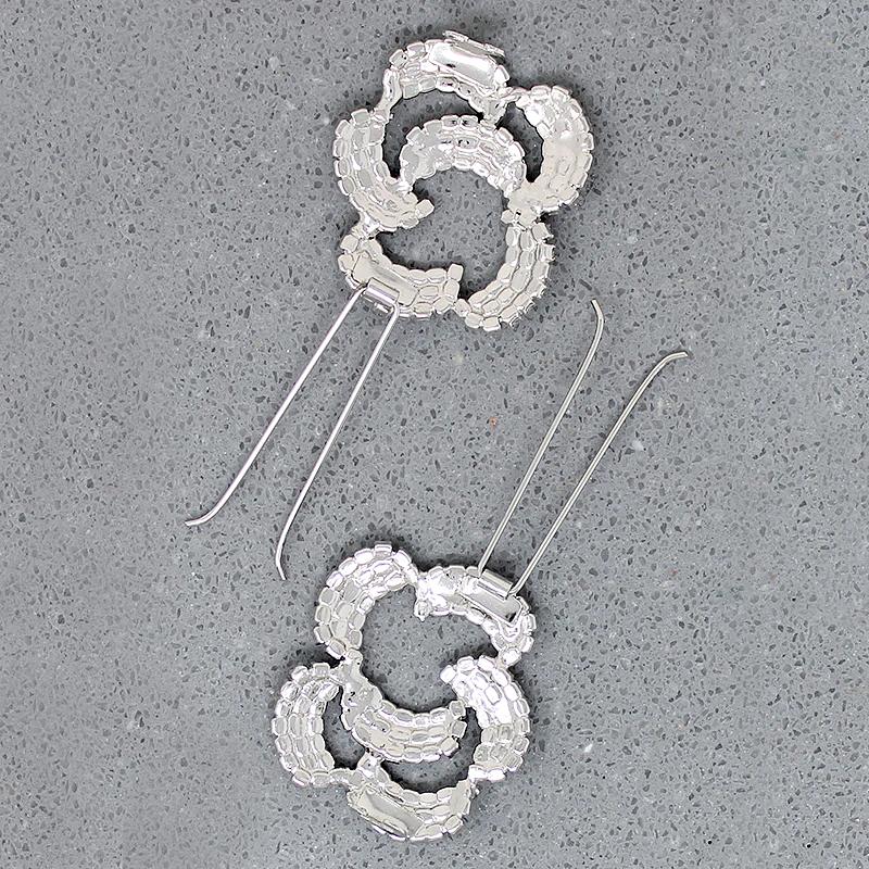 Set of Sparkling Stylized Flower Barrettes