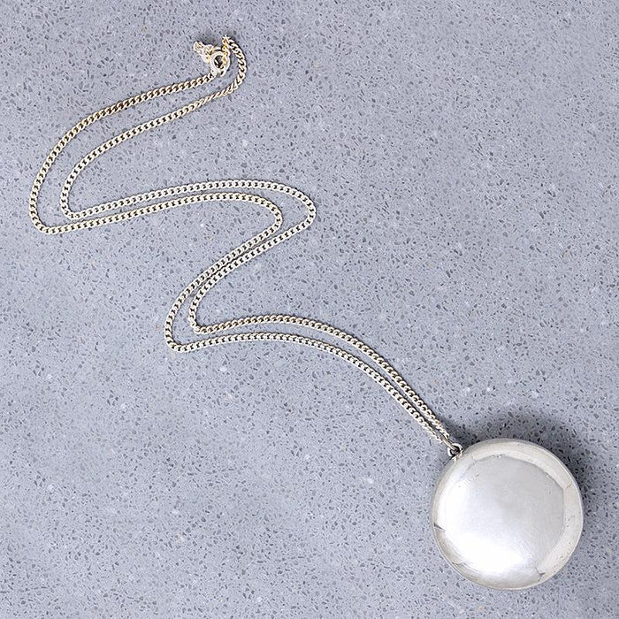 Engraved "BLT" Monogram Silver Compartment Pendant