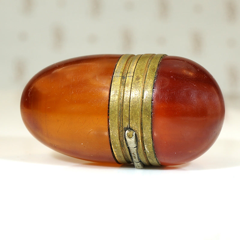 Egg Shaped Hinged Thimble Box