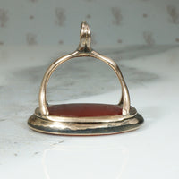 Woman with Rod & Orb Carnelian Intaglio Fob