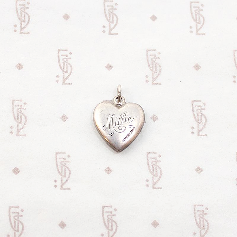 Millie's Enameled Rose Heart Charm