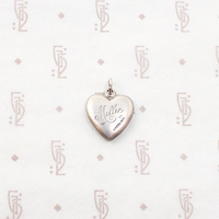 Millie's Enameled Rose Heart Charm