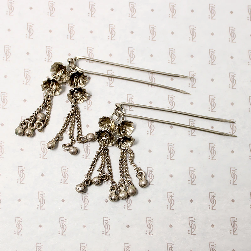 Silver Bells Vintage Chinese Hair Pins