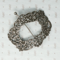 Romantic Georgian Silver Cloak Pin