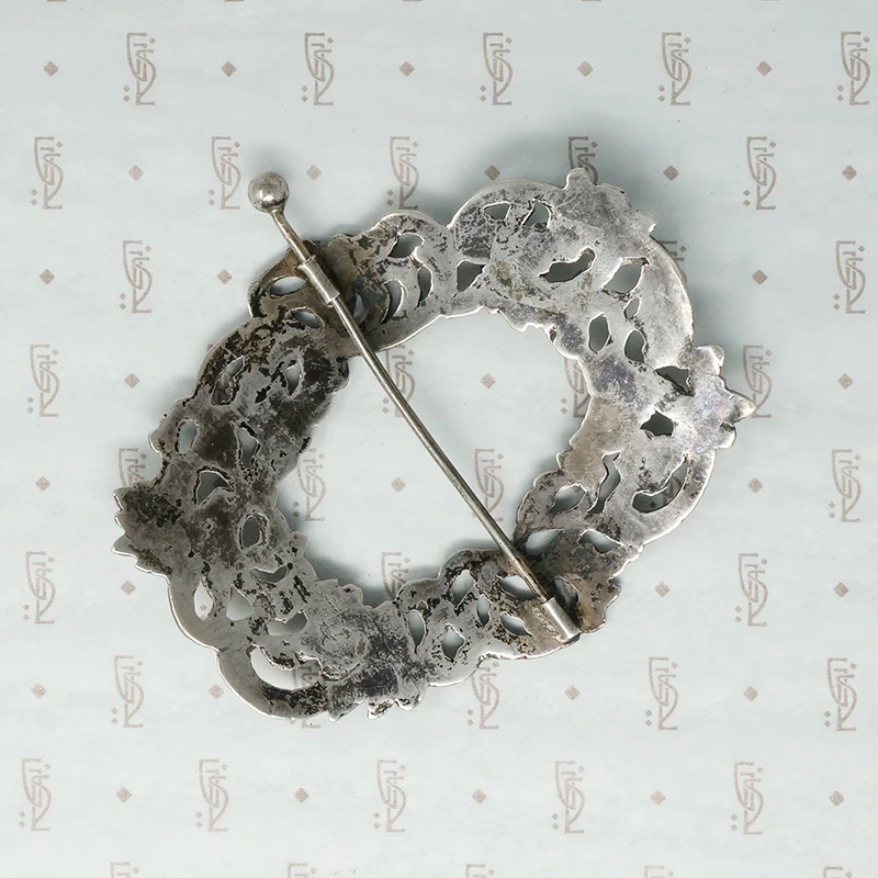 Romantic Georgian Silver Cloak Pin