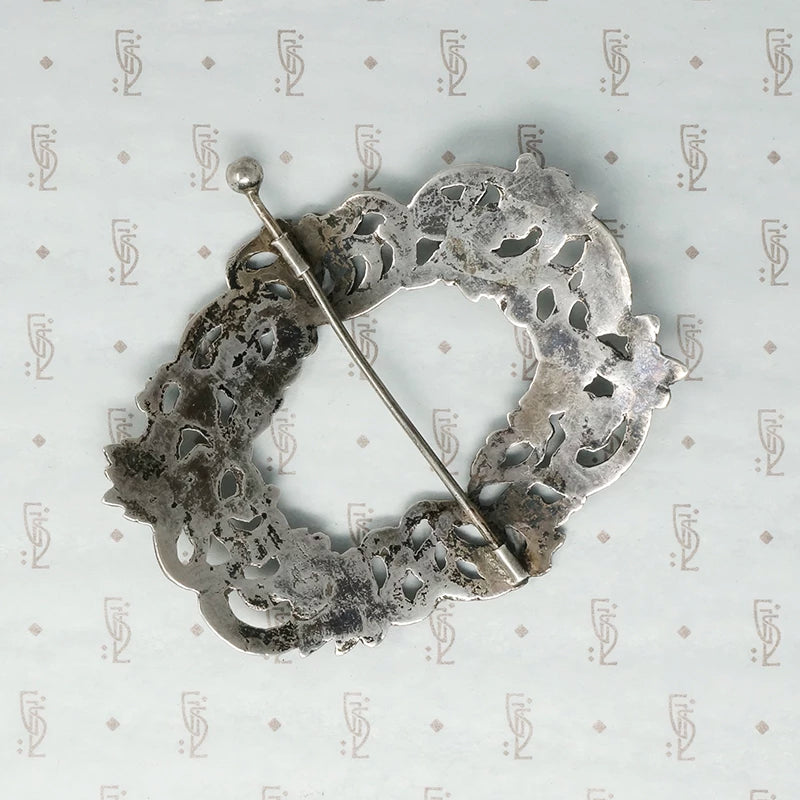 Romantic Georgian Silver Cloak Pin