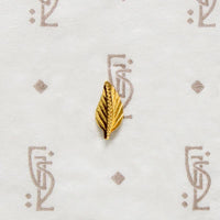 Tiny Gold Leaf Single Stud Earring