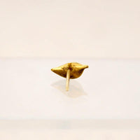 Tiny Gold Leaf Single Stud Earring