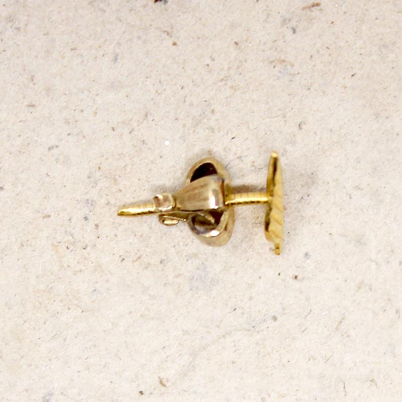 Tiny Gold Leaf Single Stud Earring