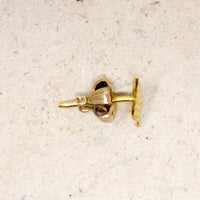 Tiny Gold Leaf Single Stud Earring