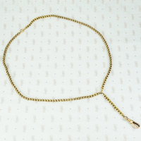 14k yellow gold antique chain with drop hook