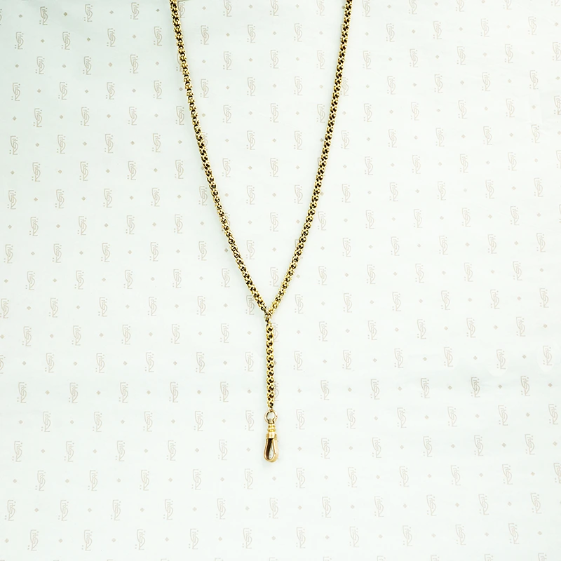 Hand Made Antique 14k Gold Y Chain with Hook