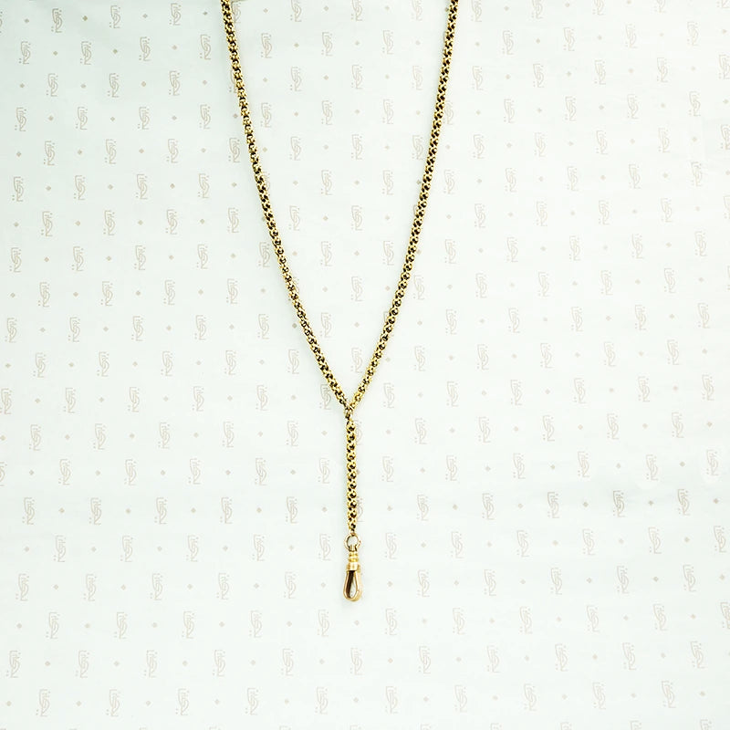 Hand Made Antique 14k Gold Y Chain with Hook