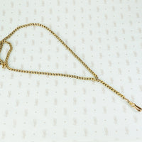 Hand Made Antique 14k Gold Y Chain with Hook