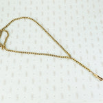 Hand Made Antique 14k Gold Y Chain with Hook