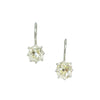 pale yellow omc platinum lever back drop earrings 2.28 tcw