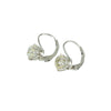pale yellow omc platinum lever back drop earrings 2.28 tcw side view