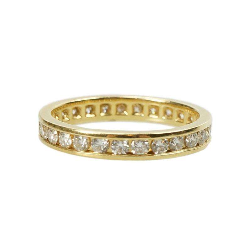 Vintage Yellow Gold Diamond set Eternity Band