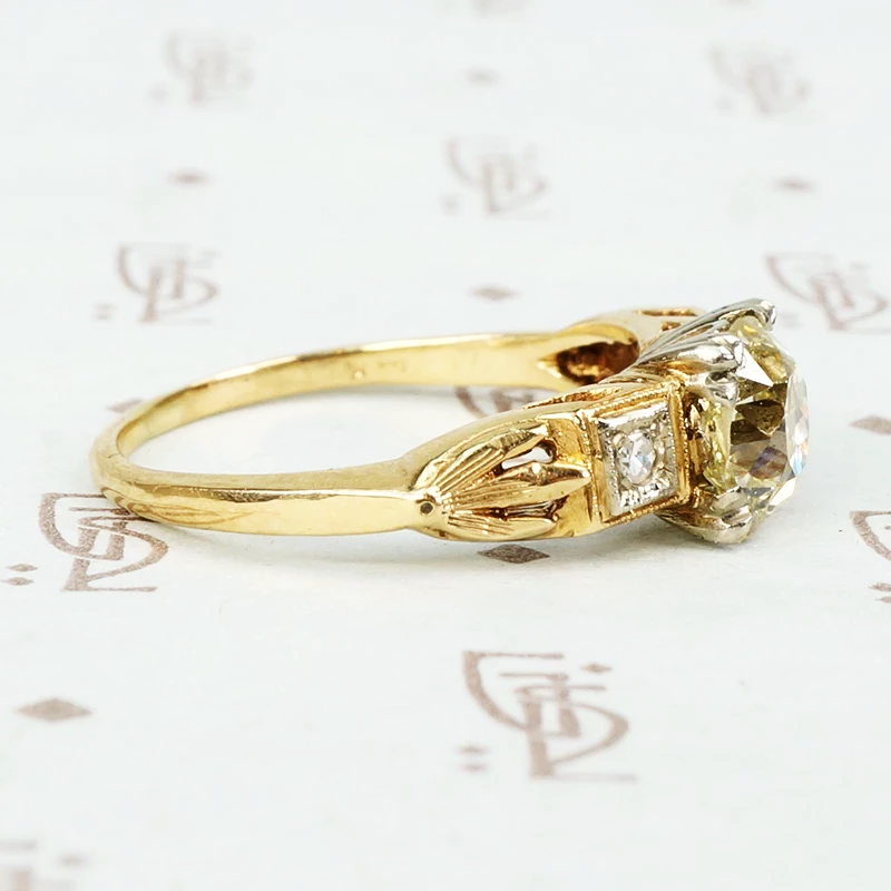 Big and Beautiful 1.27 Carat Old Euro Engagement ring