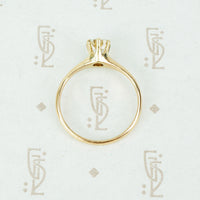 yellow gold vintage diamond solitaire engagement ring