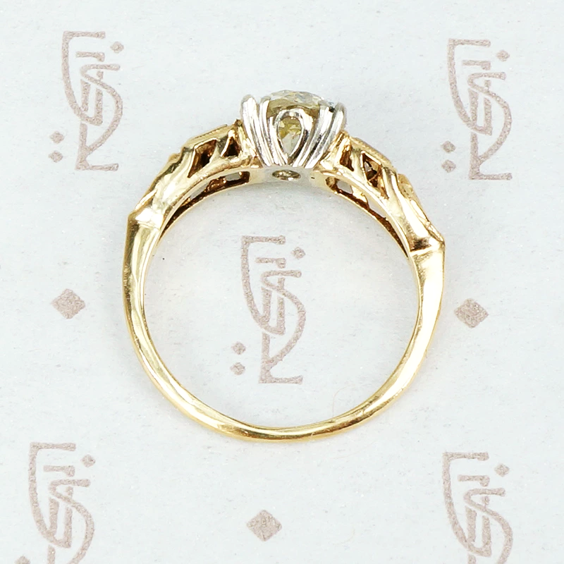Big and Beautiful 1.27 Carat Old Euro Engagement ring