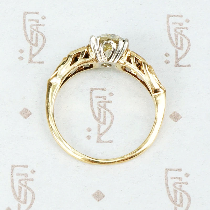 Big and Beautiful 1.27 Carat Old Euro Engagement ring