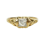 Vintage Yellow Gold Diamond Set Engagement Ring