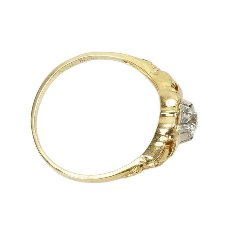 Vintage Yellow Gold Diamond Set Engagement Ring