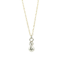 Orbit Double Diamond Pendant - Gem Set Love