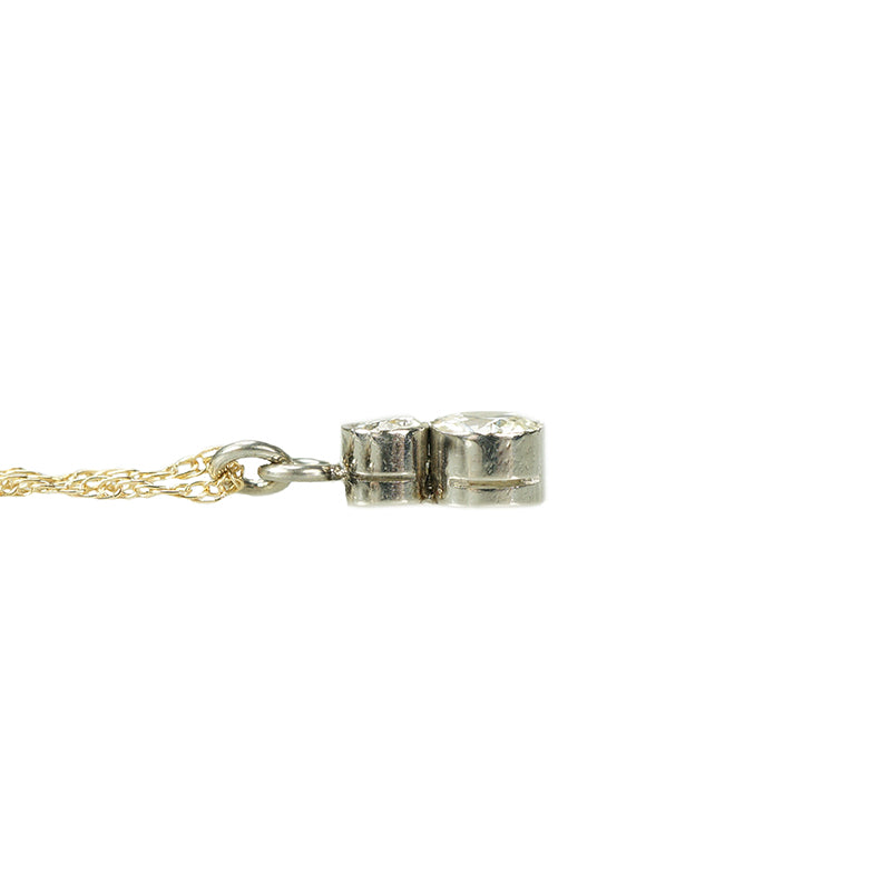 Orbit Double Diamond Pendant - Gem Set Love