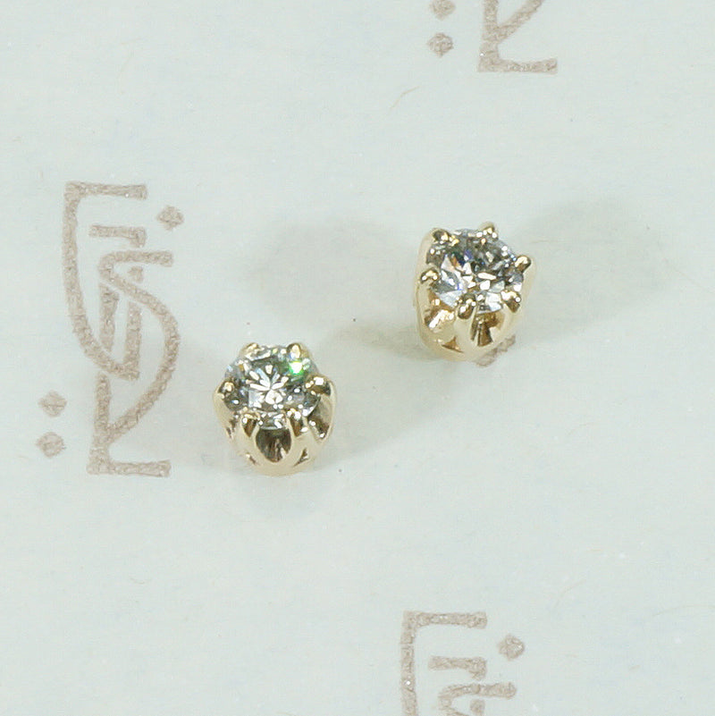 OEC 14k Yellow Gold Studs