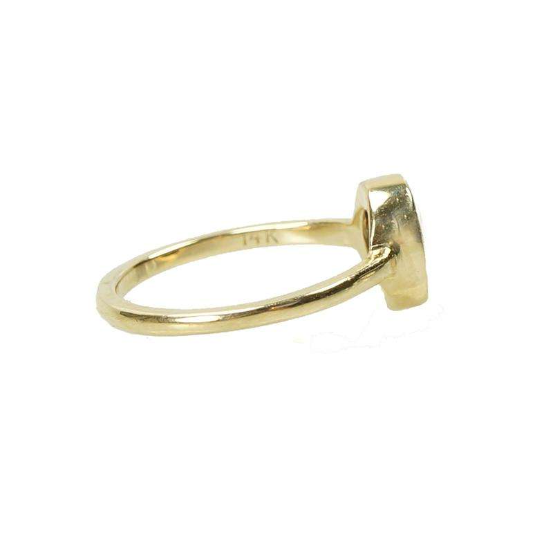 Deep Red Garnet Ring in Recycled Yellow Gold